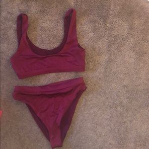 Metallic Ruby High Waist Bikini from Hot Miami